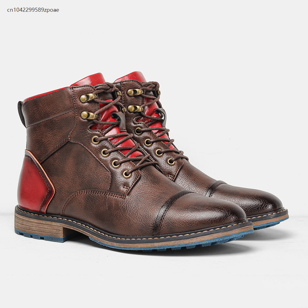 Cosplay Prop Works - Men's Leather Boots Single Boots Fashion