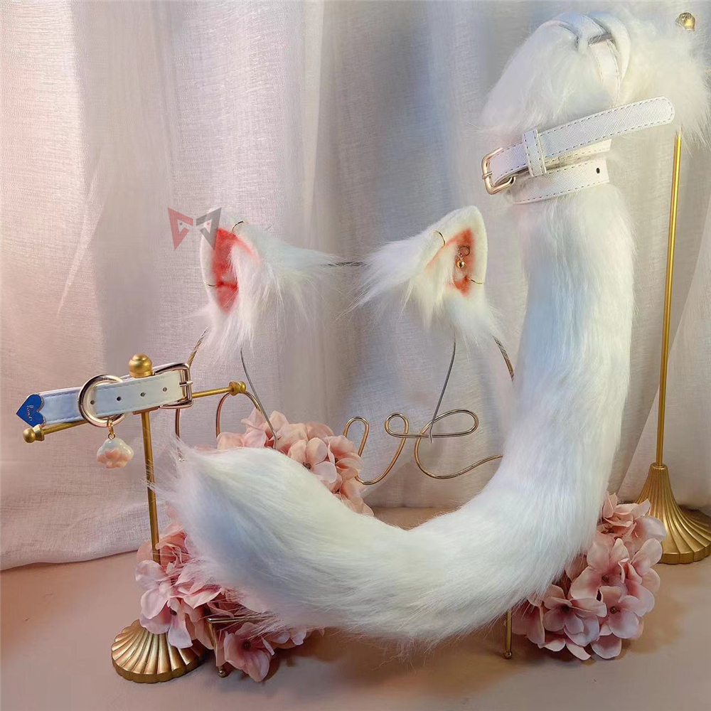 Cosplay Prop Works - New Handmade Work White Cat Ears