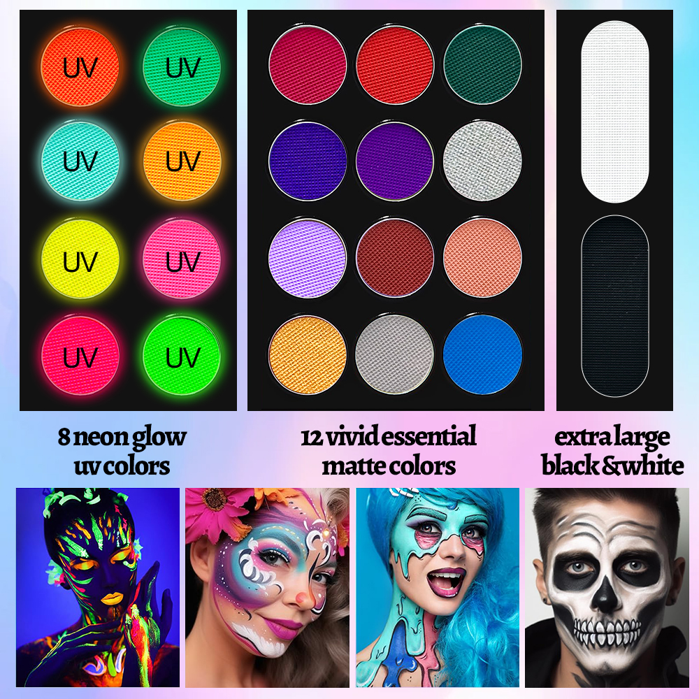 22 Color Face Body Painting Ki - đánh giá và giá Cosplay Prop Paint
