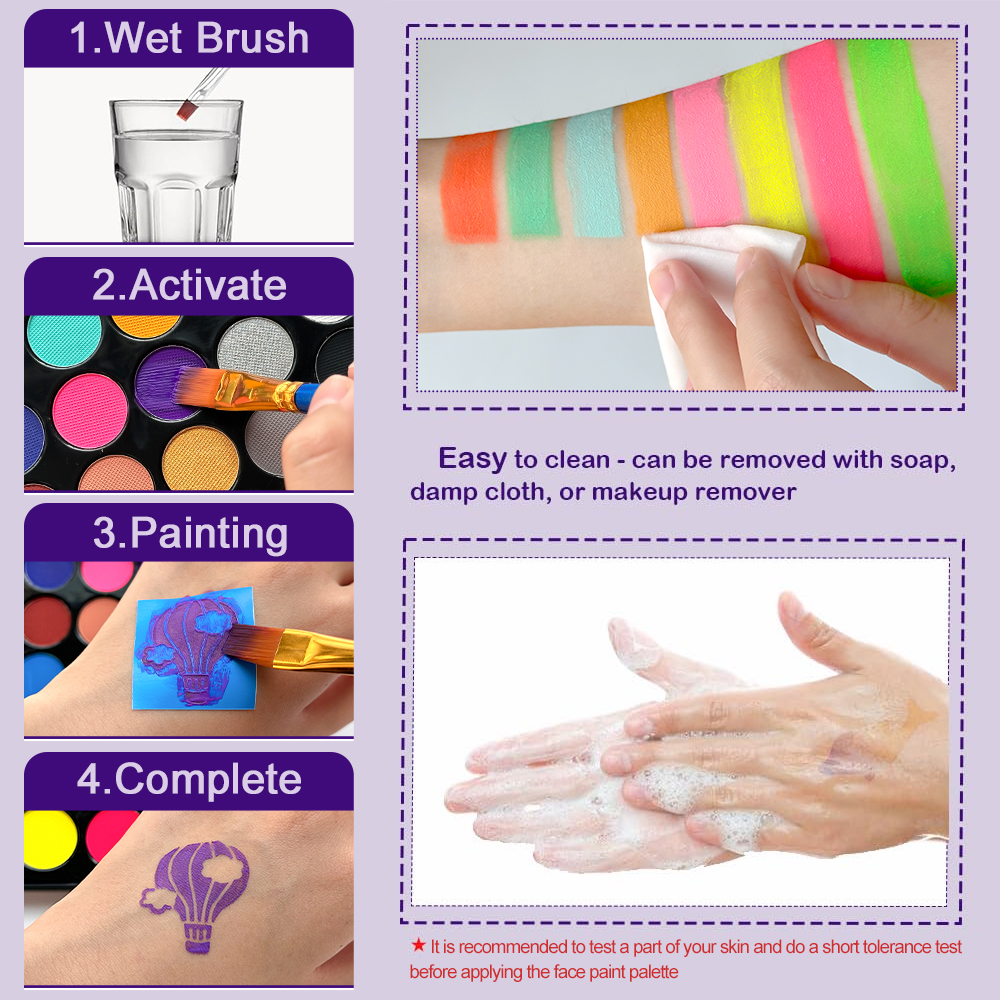 22 Color Face Body Painting Ki - đánh giá và giá Cosplay Prop Paint
