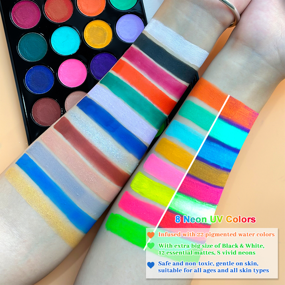 22 Color Face Body Painting Ki - đánh giá và giá Cosplay Prop Paint
