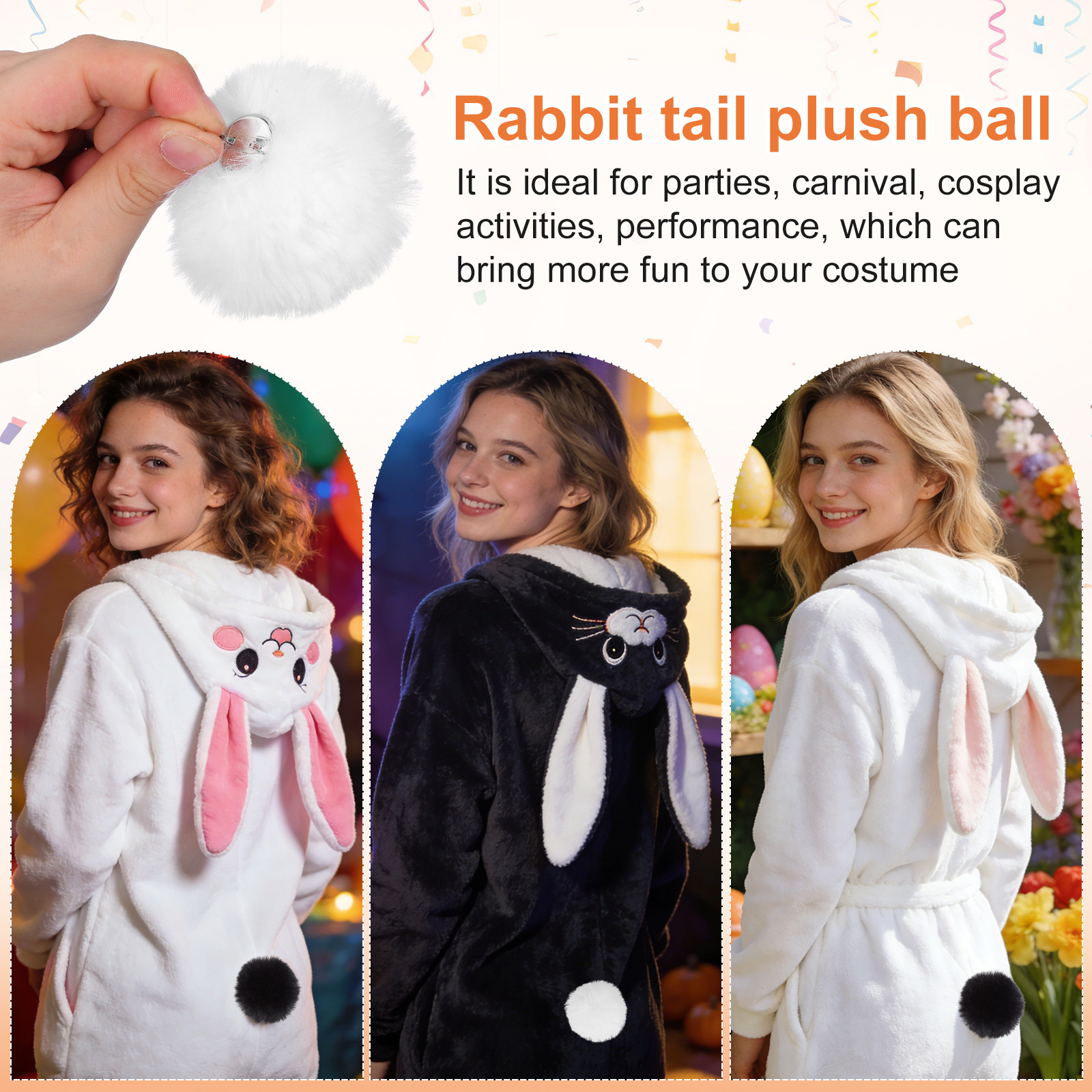 2Pcs Rabbit Tail Ball Costume  - đánh giá và giá Easy Cosplay Prop