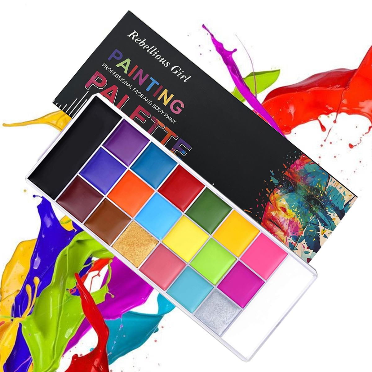 20 Colors Professional Face Pa - đánh giá và giá Cosplay Prop Paint