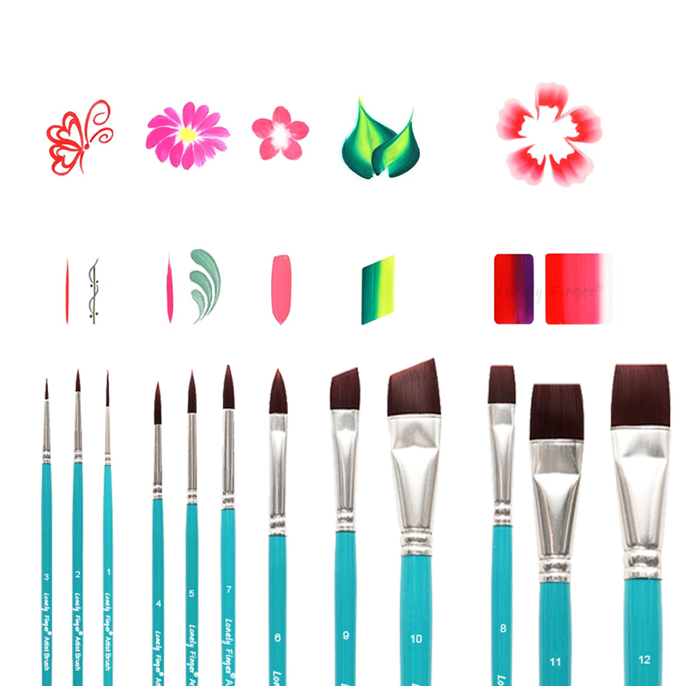 Face Paint Brushes, 12/24PCS A - đánh giá và giá Cosplay Prop Paint