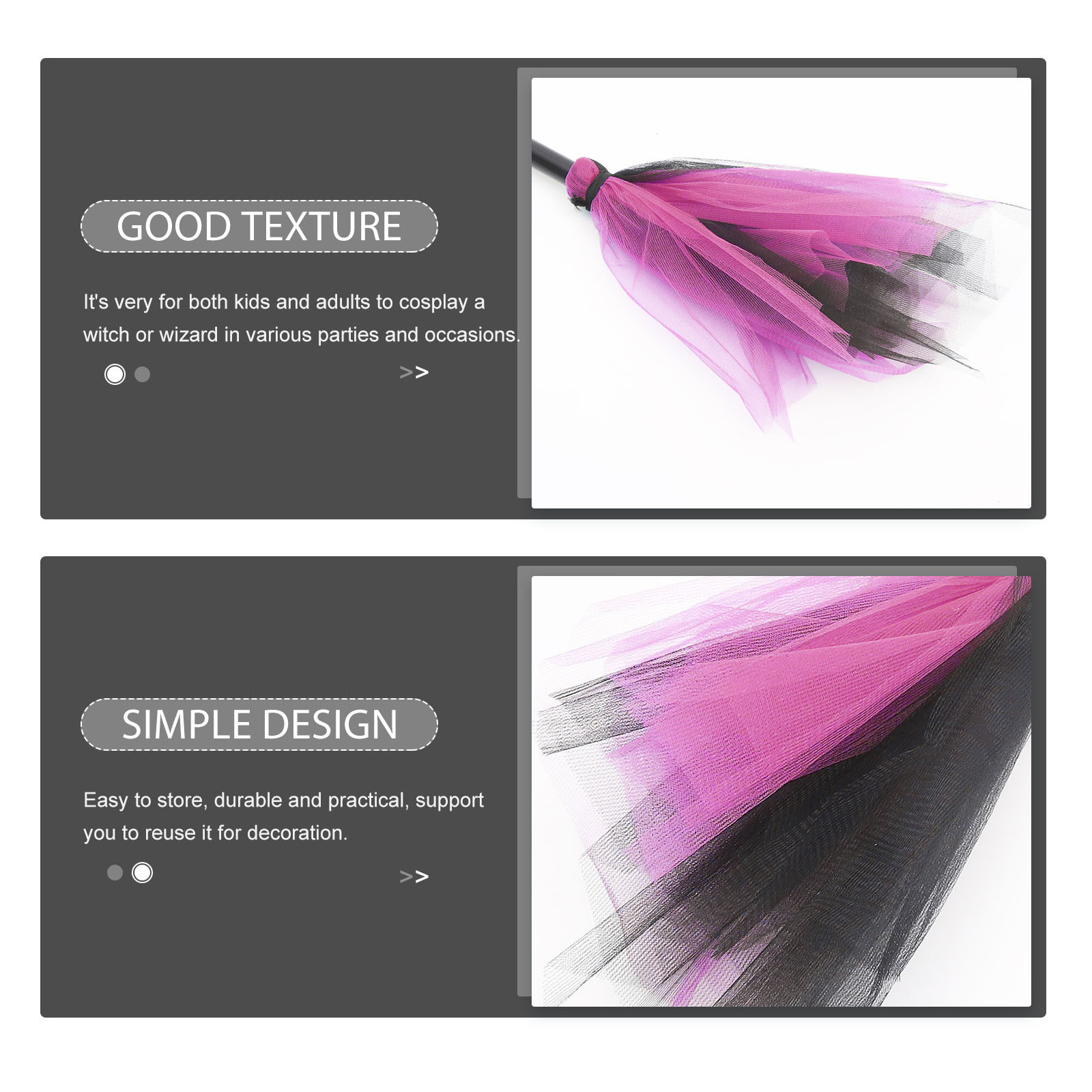 Witch Broom Halloween Decorati - đánh giá và giá Easy Cosplay Prop