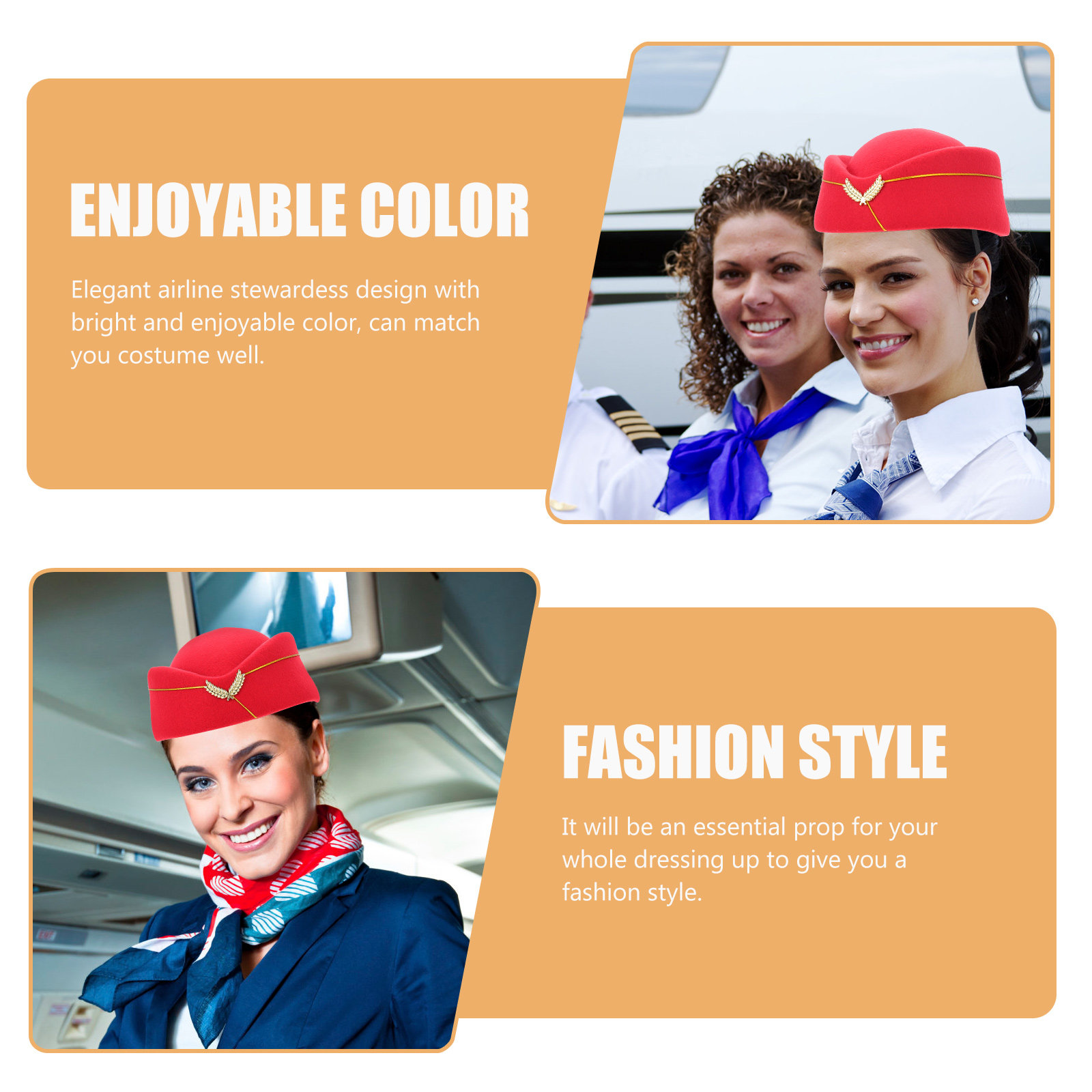 Stylish Flight Attendant Hat R - đánh giá và giá Easy Cosplay Prop