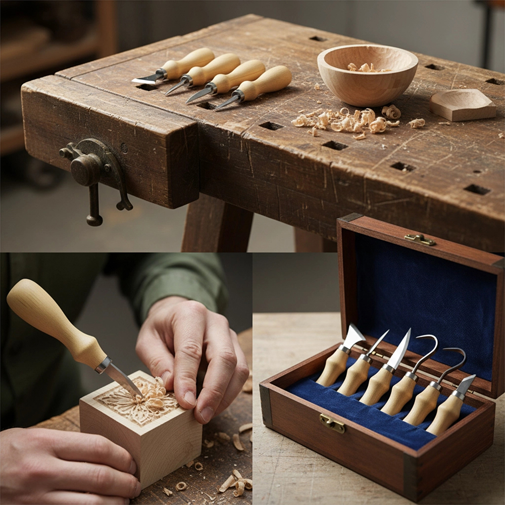 5pc Wood Carving Tools Set Oak - đánh giá và giá Craft Knife Set