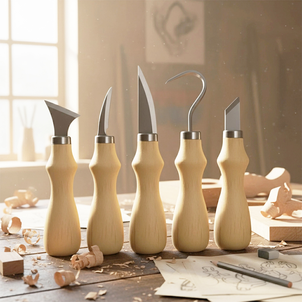5pc Wood Carving Tools Set Oak - đánh giá và giá Craft Knife Set