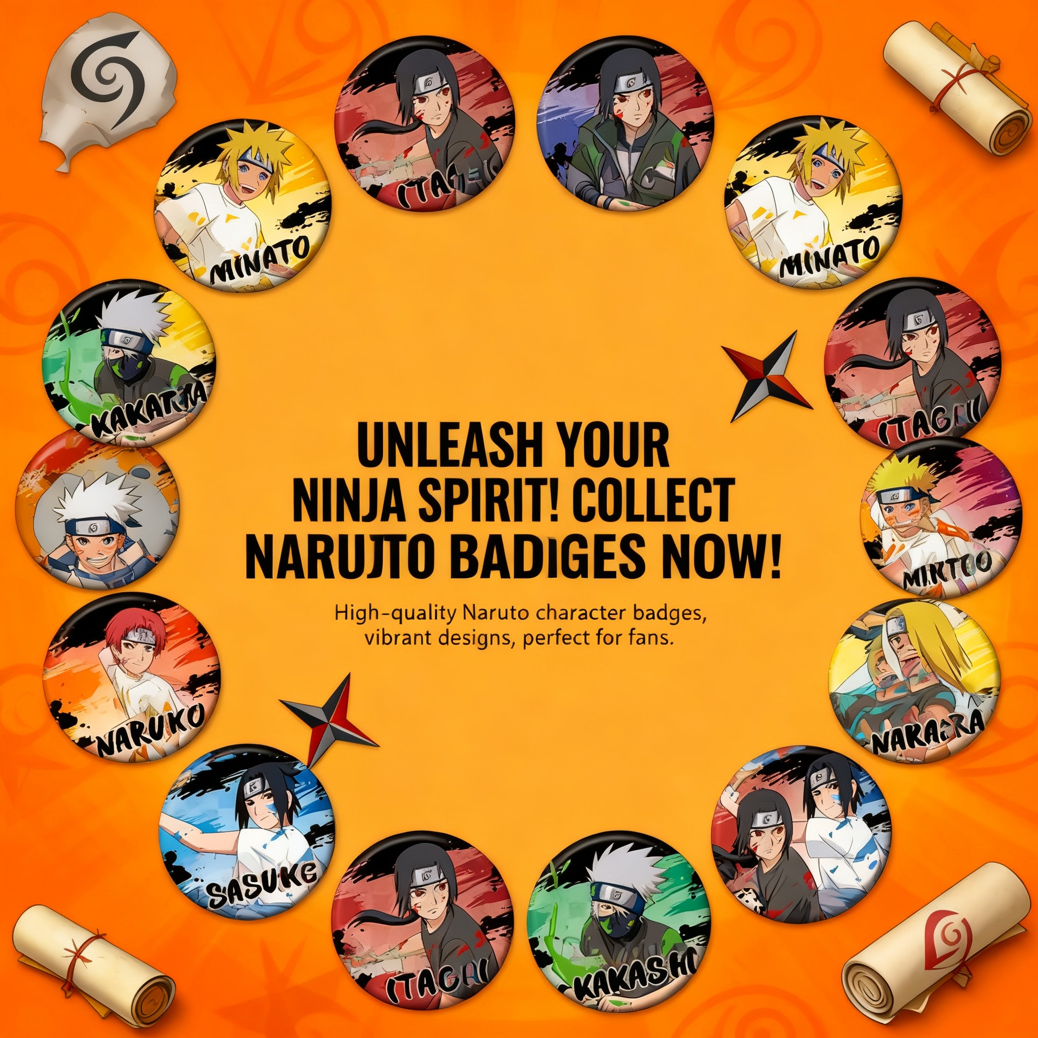 Naruto Badge Set Sasuke Naruto - đánh giá và giá Cosplay Prop Paint