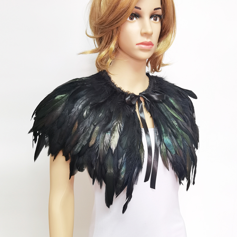 3 Layer Gothic Feather Shawl I - đánh giá và giá Cosplay Floating Prop