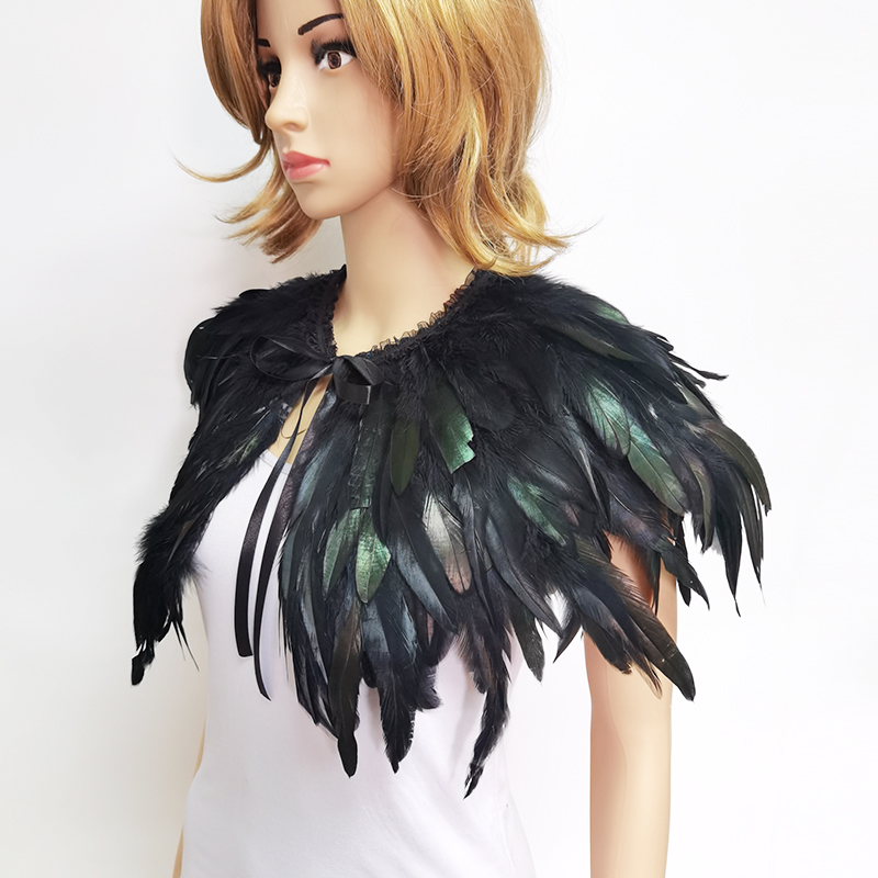3 Layer Gothic Feather Shawl I - đánh giá và giá Cosplay Floating Prop